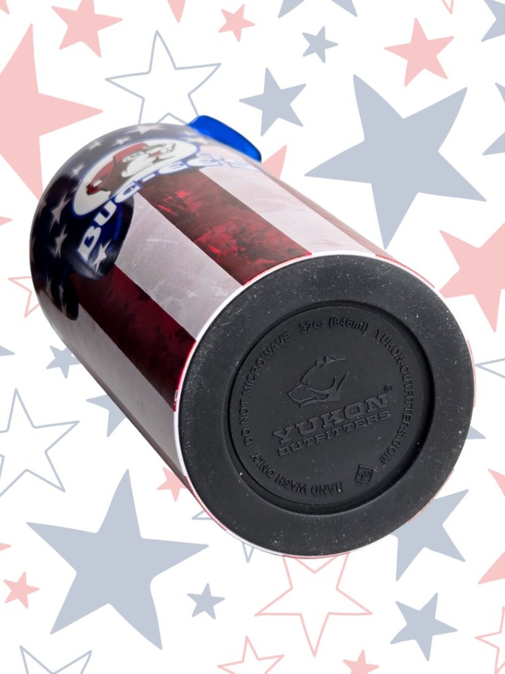 Buc-ee's 4th of July 32oz tumbler Patriotic American flag design with Buc-ee - Picture 3 of 4